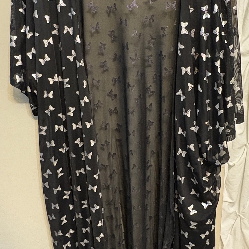 Torrid Black and White Butterfly Blouse